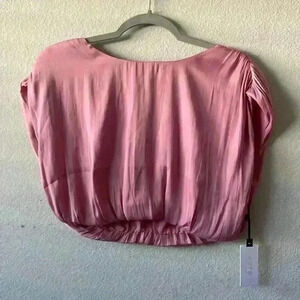 ASTR The Label NWT Pink Riva Pullover Relaxed Crop Top Size S
